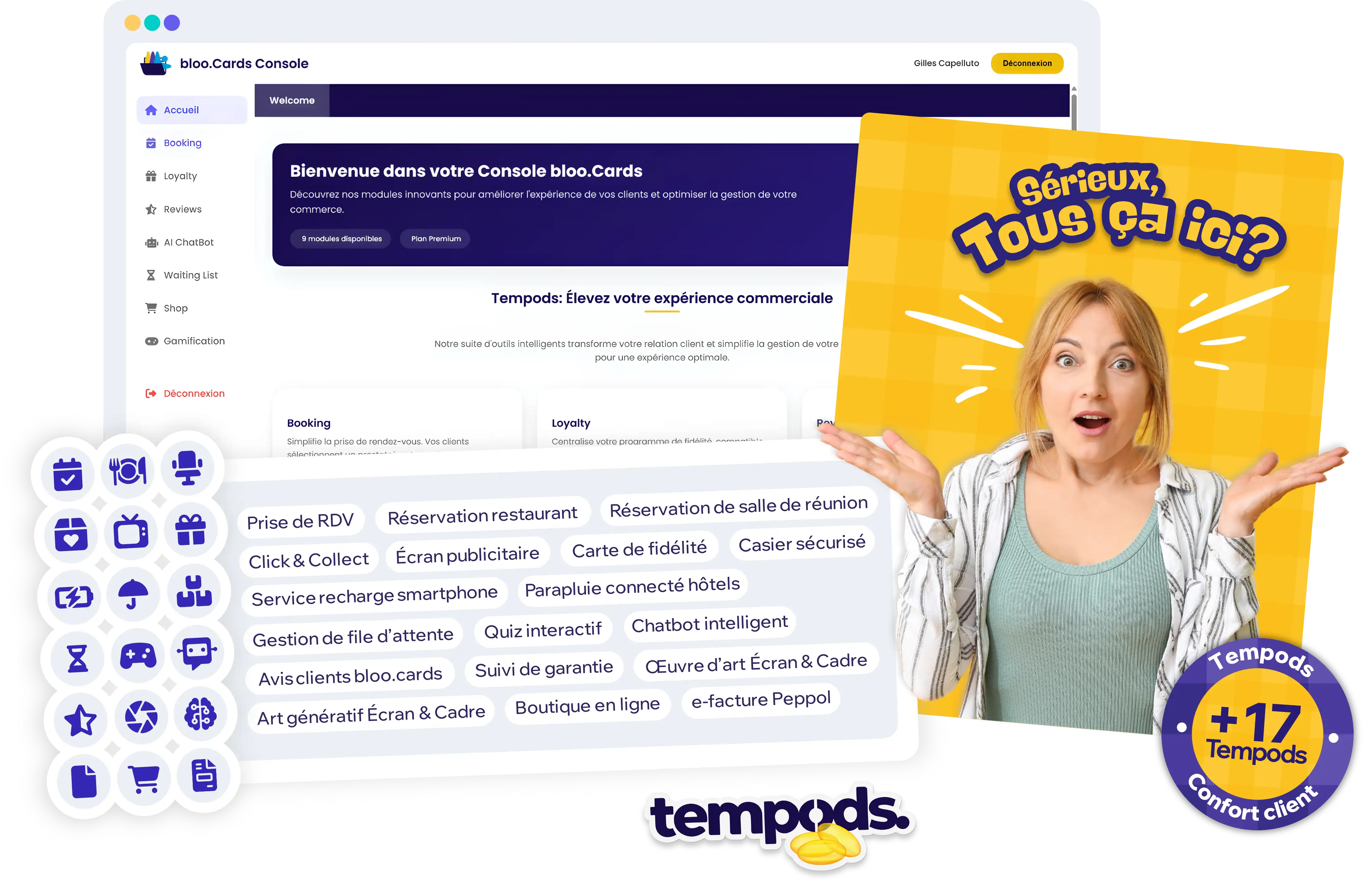 Console bloo.Cards : plus de 17 Tempods pour transformer l’expérience client – de la prise de RDV au Click & Collect