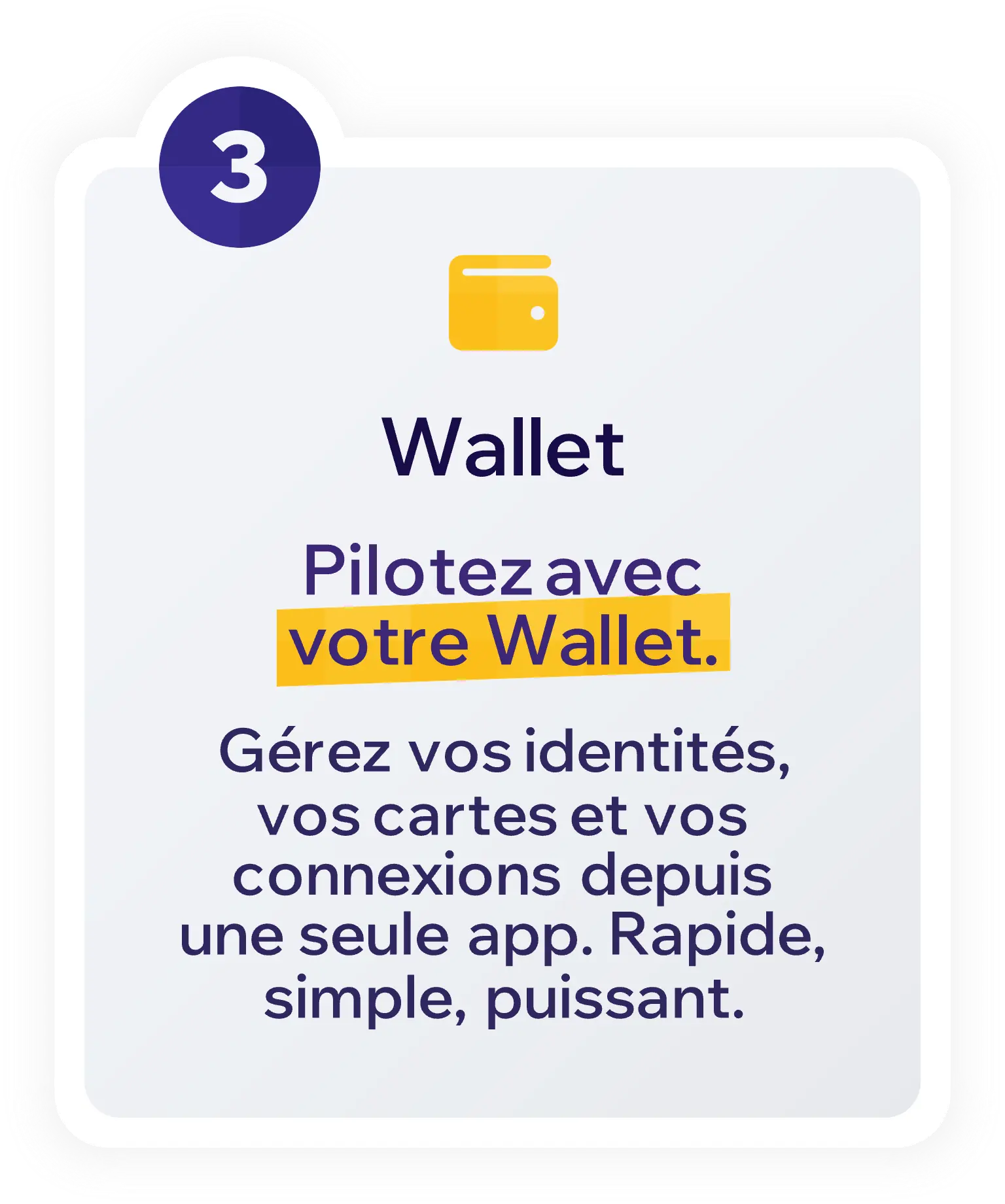 Étape 3 : gérez vos identités et vos cartes avec bloo.Wallet, accompagné de Loopi la mascotte