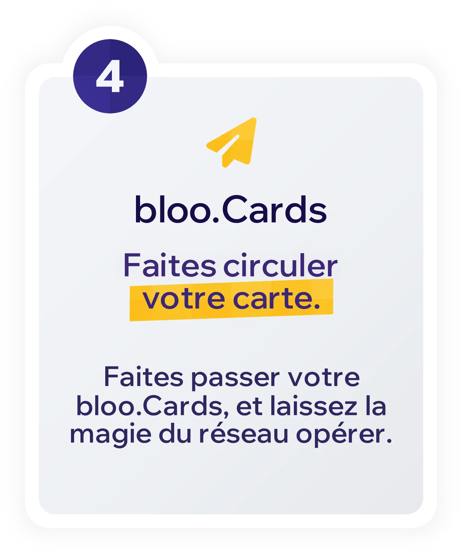 Étape 4 : partagez votre carte bloo.Cards et laissez la magie du réseau opérer avec Loopi
