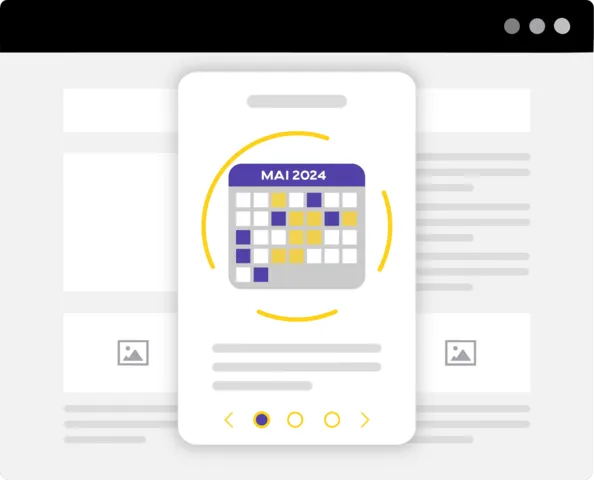 Illustration d'un calendrier, symbolisant la prise de rendez-vous en ligne pour une meilleure organisation