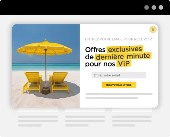 Illustration de vacances, symbolisant la collecte d'emails pour construire des relations durables
