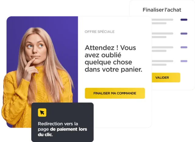 Rappel par email pour un achat non finalisé, symbolisant la récupération des paniers abandonnés